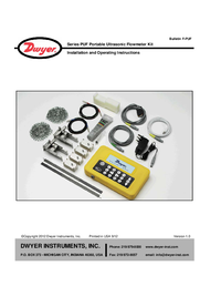 Thumbnail of document Manual - PUF Portable Ultrasonic Flowmeter Kit